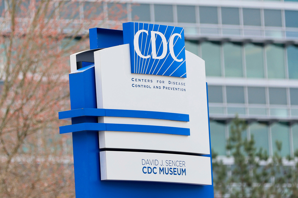 FILE - A sign with the CDC logo is displayed at the entrance to the agency's headquarters in Atlanta on March 2, 2025. (Miguel Martinez/Atlanta Journal-Constitution via AP, File)