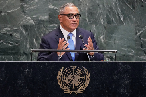 Belize Prime Minister John Briceno addresses the 80th session of the United Nations General Assembly, Friday, Sept. 26, 2025. (AP Photo/Richard Drew) Belize Prime Minister John Briceno addresses the 80th session of the United Nations General Assembly, Friday, Sept. 26, 2025. (AP Photo/Richard Drew)