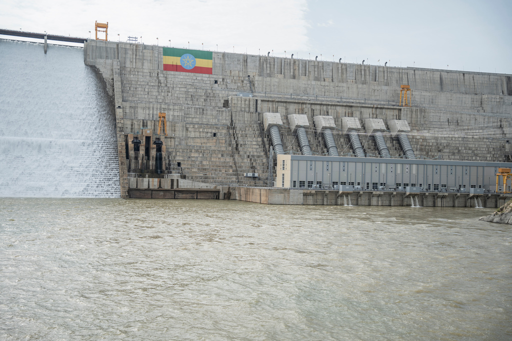 FILE - A view of the Grand Ethiopian Renaissance Dam, in Benishangul-Gumuz, Ethiopia, Sept. 9, 2025. (AP Photo, File)