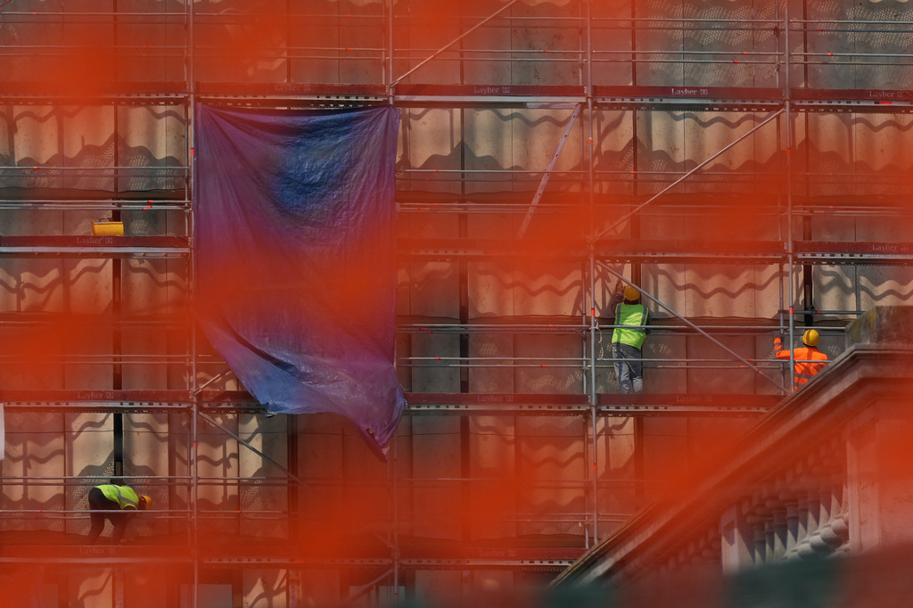FILE - A view of the construction site of the new U.S. Consulate in Milan, Italy, Monday, June 8, 2026. (AP Photo/Antonio Calanni, File)