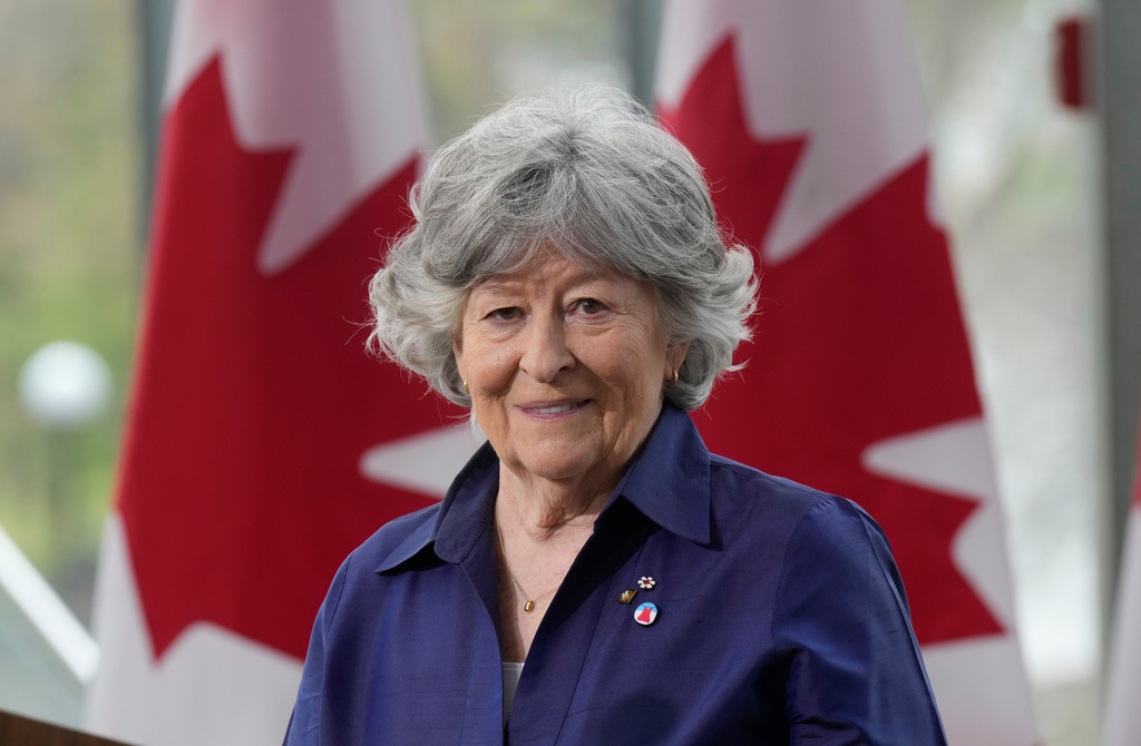 Louise Arbour speaks after being named the next Canada governor general during a news conference in Ottawa on Tuesday, May 5, 2026. (Adrian Wyld/The Canadian Press via AP)