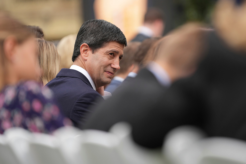 Federal Reserve Board Chairman Kevin Warsh attends an observance ceremony on the 25th anniversary of the 9/11 attacks, Friday, Sept. 11, 2026, at the Pentagon in Washington. (AP Photo/Mark Schiefelbein)