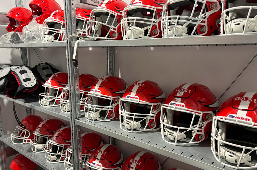 Facilities for the Madrid Bravos, the American football franchise created in 2023 to play in the European League of Football, in Madrid, Spain, on Nov. 4, 2025. (AP Photo/Tales Azzoni)