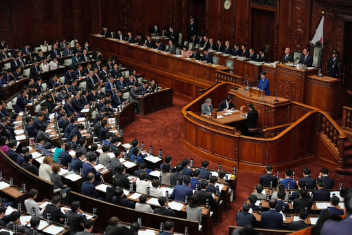 Japan's Prime Minister Sanae Takaichi delivers a policy speech at the extraordinary session of parliament's lower house Friday, Oct. 24, 2025, in Tokyo. (AP Photo/Eugene Hoshiko) Japan's Prime Minister Sanae Takaichi delivers a policy speech at the extraordinary session of parliament's lower house Friday, Oct. 24, 2025, in Tokyo. (AP Photo/Eugene Hoshiko)