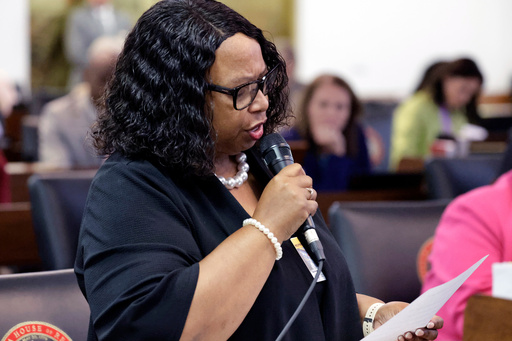 Rep. Gloristine Brown, D-Pitt, speaks on a redistricting bill at the Legislative Building, Wednesday, Oct. 22, 2025, in Raleigh, N.C. (AP Photo/Chris Seward) Rep. Gloristine Brown, D-Pitt, speaks on a redistricting bill at the Legislative Building, Wednesday, Oct. 22, 2025, in Raleigh, N.C. (AP Photo/Chris Seward)