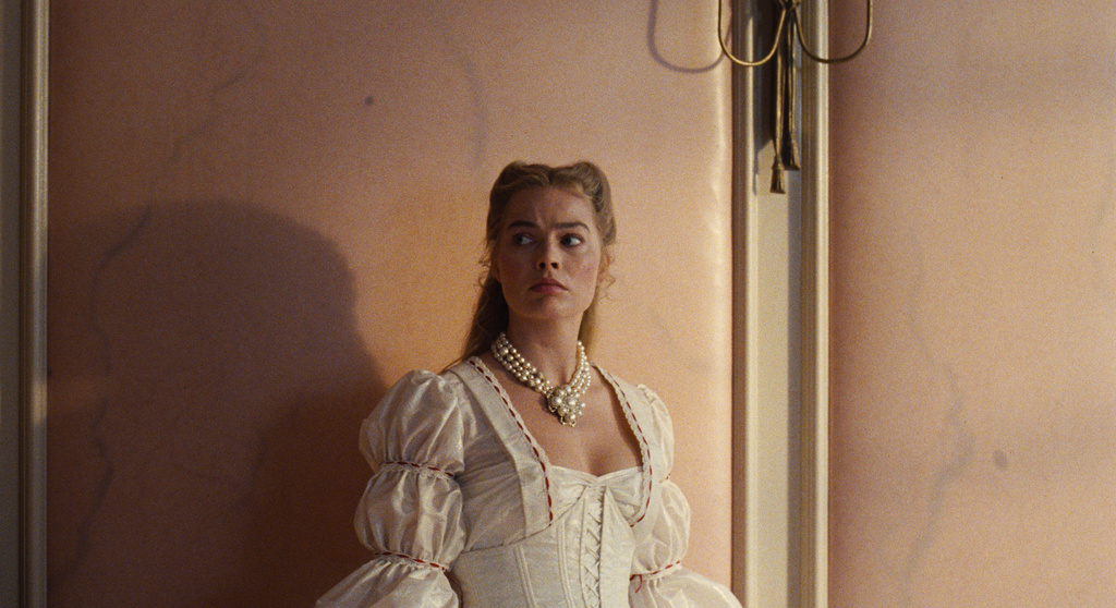 This image released by Warner Bros. Pictures shows Margot Robbie in a scene from "Wuthering Heights." (Warner Bros. Pictures via AP)