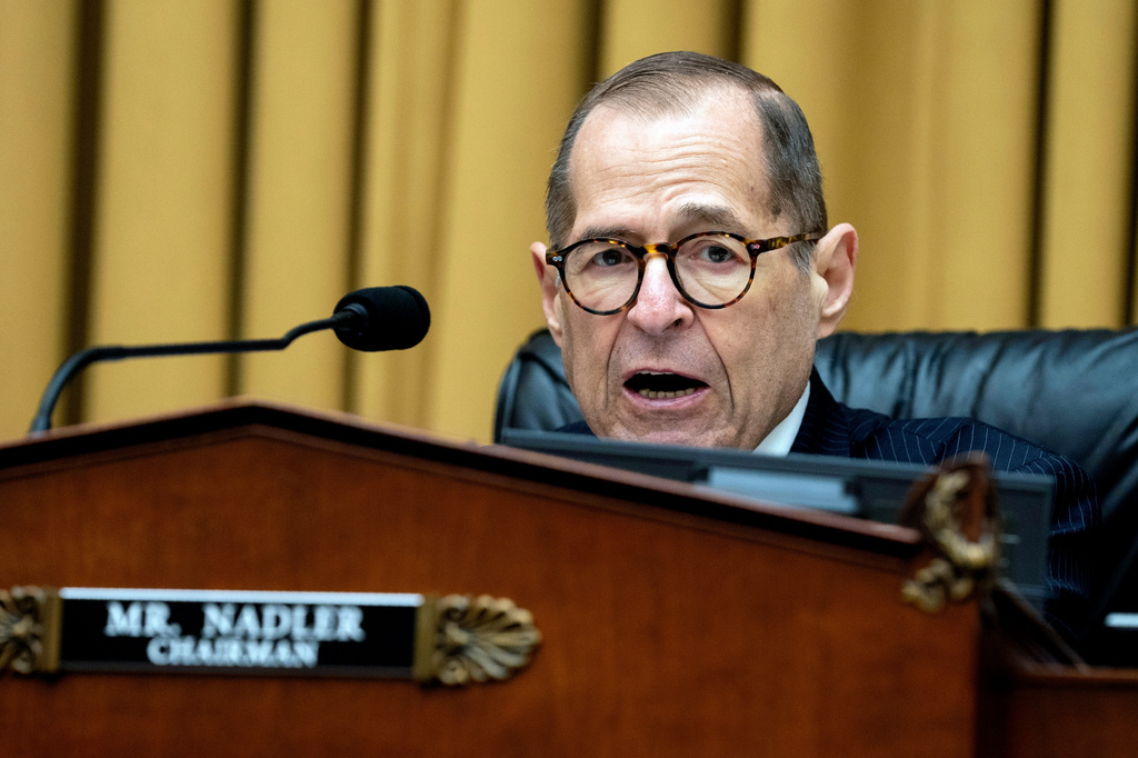 FILE - House Judiciary Committee chairman Rep. Jerry Nadler, D-N.Y., speaks during a hearing with Homeland Security Secretary Alejandro Mayorkas, on Capitol Hill, Thursday, April 28, 2022, in Washington. (AP Photo/Evan Vucci,File)