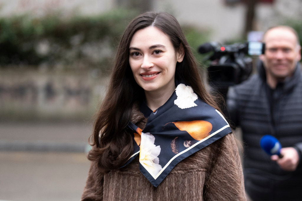 Sanija Ameti, a Swiss politician, arrives at the Zurich District Court for her trial Wednesday, Jan. 28, 2026, in Zurich, Switzerland. (Claudio Thoma/Keystone via AP)
