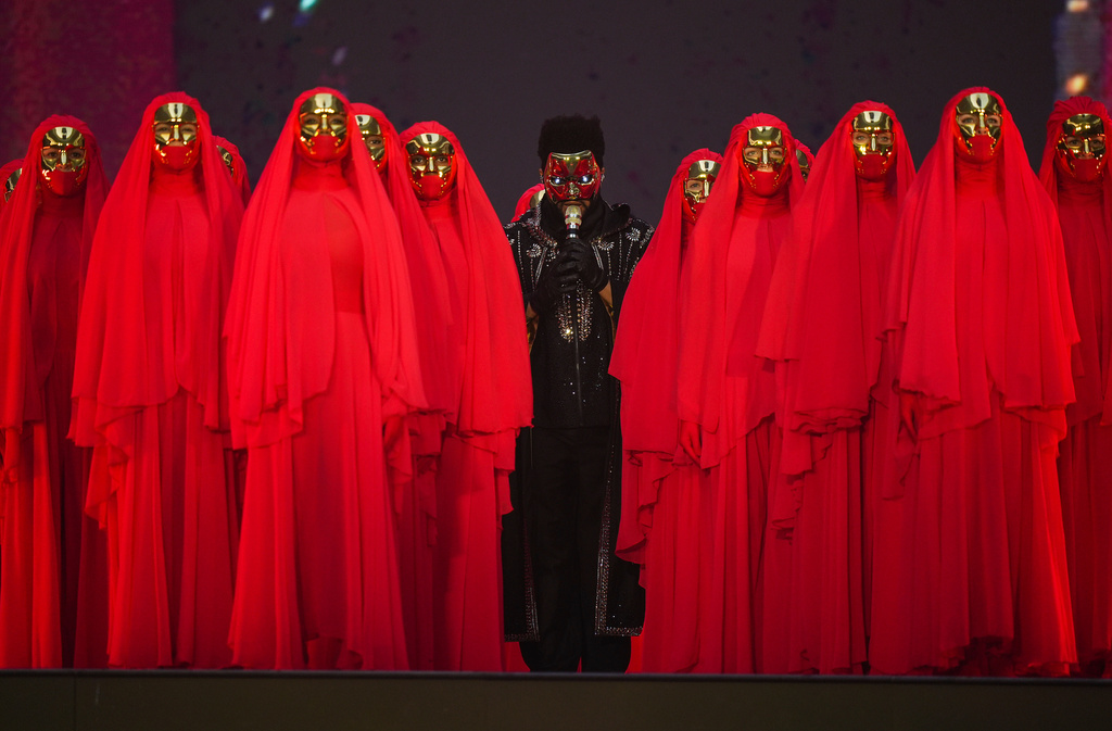 FILE - The Weeknd performs in Vancouver on July 15, 2025. (Darryl Dyck/The Canadian Press via AP, file)