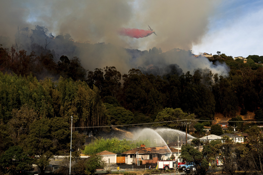 A fastmoving brush fire in California burned 2 homes while others were