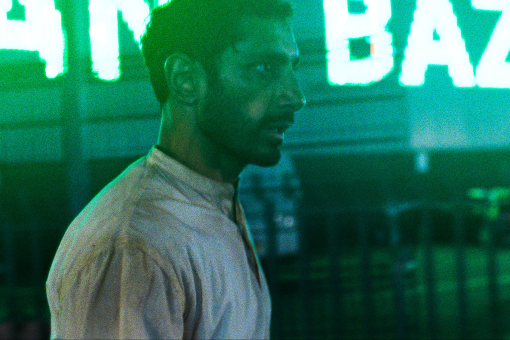 This image released by Vertical shows Riz Ahmed in a scene from "Hamlet." (Vertical via AP)