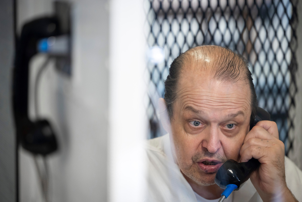 Robert Roberson speaks during an interview with The Associated Press at the Allan B. Polunsky Unit prison in Livingston, Texas, Wednesday, Oct. 1, 2025. (AP Photo/Annie Mulligan)