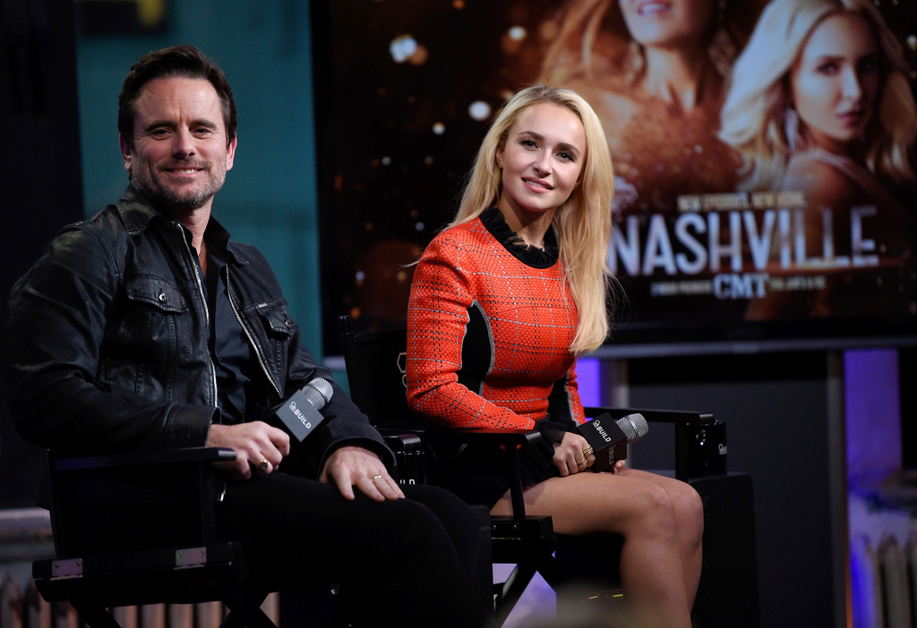 FILE - Actors Hayden Panettiere, right, and Charles Esten participate in a BUILD Speaker Series to discuss the television series "Nashville" in New York on Jan. 5, 2017, in New York. (Photo by Evan Agostini/Invision/AP, File)