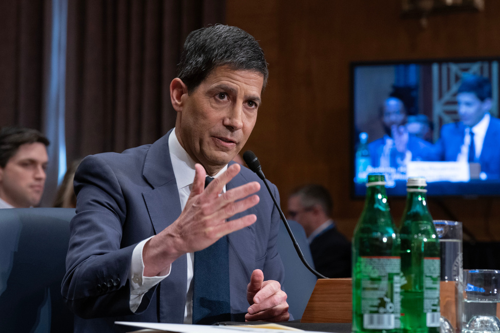 Kevin Warsh testifies during his nomination hearing to be a member and chairman of the Federal Reserve Board of Governors before the Senate Banking, Housing and Urban Affairs Committee on Capitol Hill, in Washington Tuesday, April 21, 2026. (AP Photo/Jose Luis Magana)