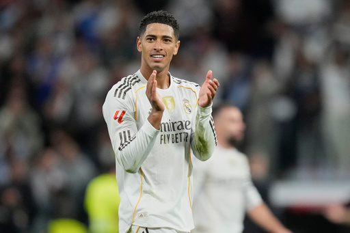Real Madrid's Jude Bellingham reacts after a La Liga soccer match between Real Madrid and Barcelona in Madrid, Spain, Sunday, Oct. 26, 2025. (AP Photo/Bernat Armangue) Real Madrid's Jude Bellingham reacts after a La Liga soccer match between Real Madrid and Barcelona in Madrid, Spain, Sunday, Oct. 26, 2025. (AP Photo/Bernat Armangue)