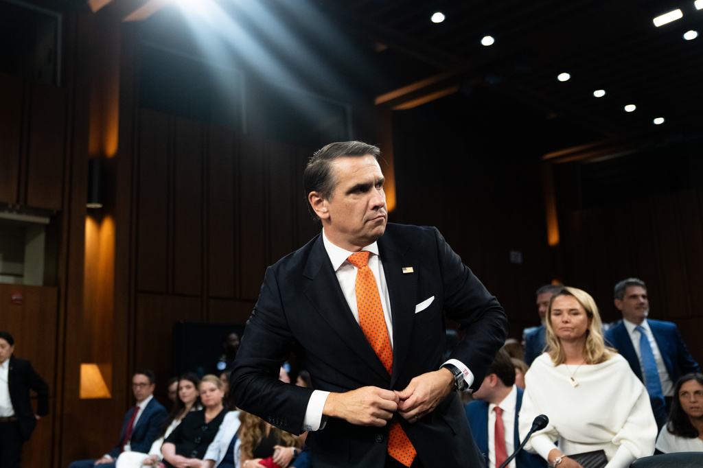 Acting Attorney General Todd Blanche appears before the Senate Judiciary Committee on Capitol Hill in Washington, Wednesday, July 15, 2026. (AP Photo/Allison Robbert)