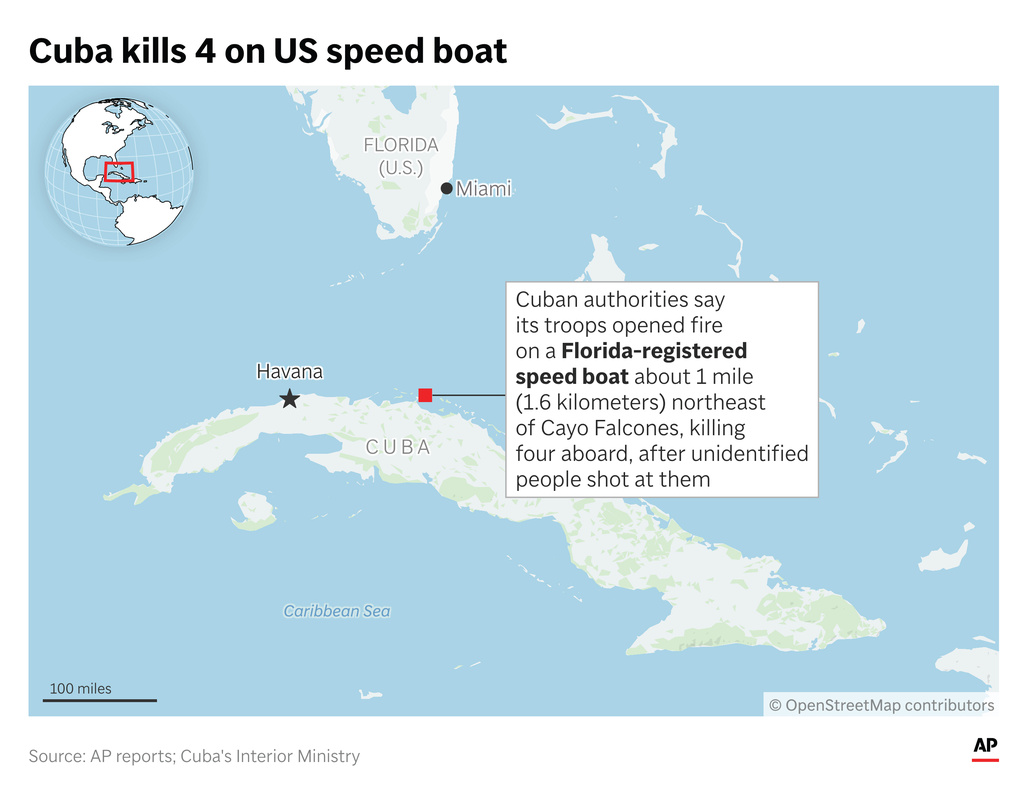 Cuba's military shot at a U.S.-registered boat Wednesday close to its shoreline, authorities said. (AP Digital Embed)