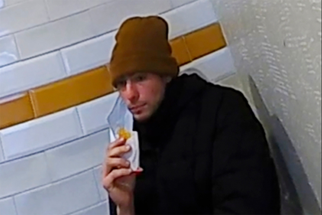 FILE - This image taken from video released by Pennsylvania State Police shows Luigi Mangione, a suspect in the fatal shooting of UnitedHealthcare CEO Brian Thompson, at a McDonald's in Altoona, Pa., on Dec. 9, 2024. (Pennsylvania State Police via AP)