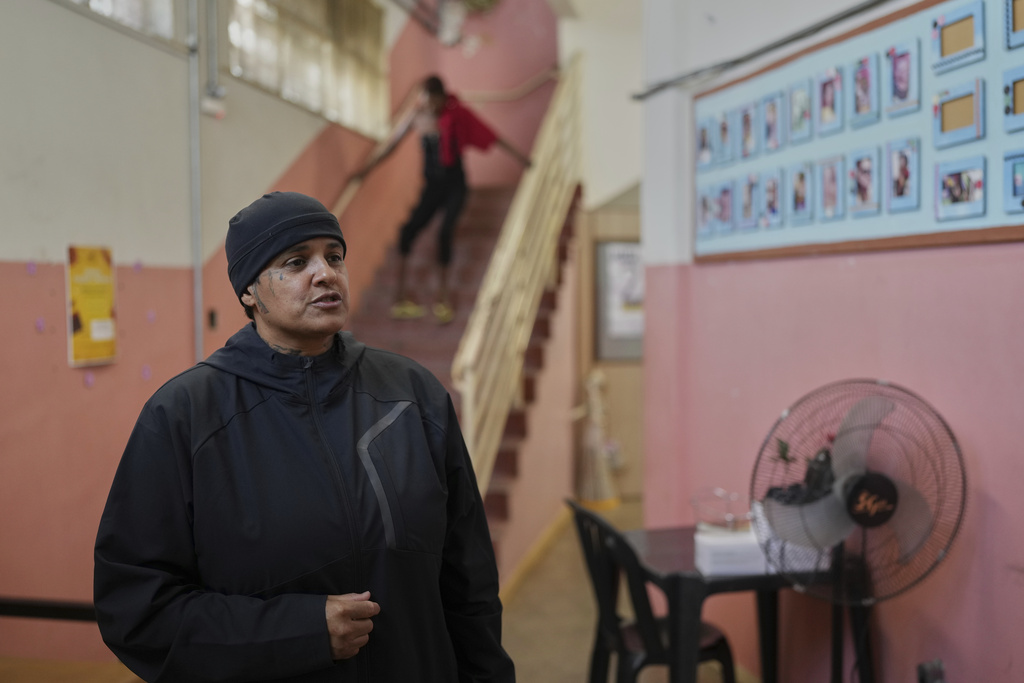Maria Pires gives an interview at the shelter where she is staying in eastern Brazil, Sunday, June 15, 2025, after her deportation from the U.S. (AP Photo/Andre Penner)