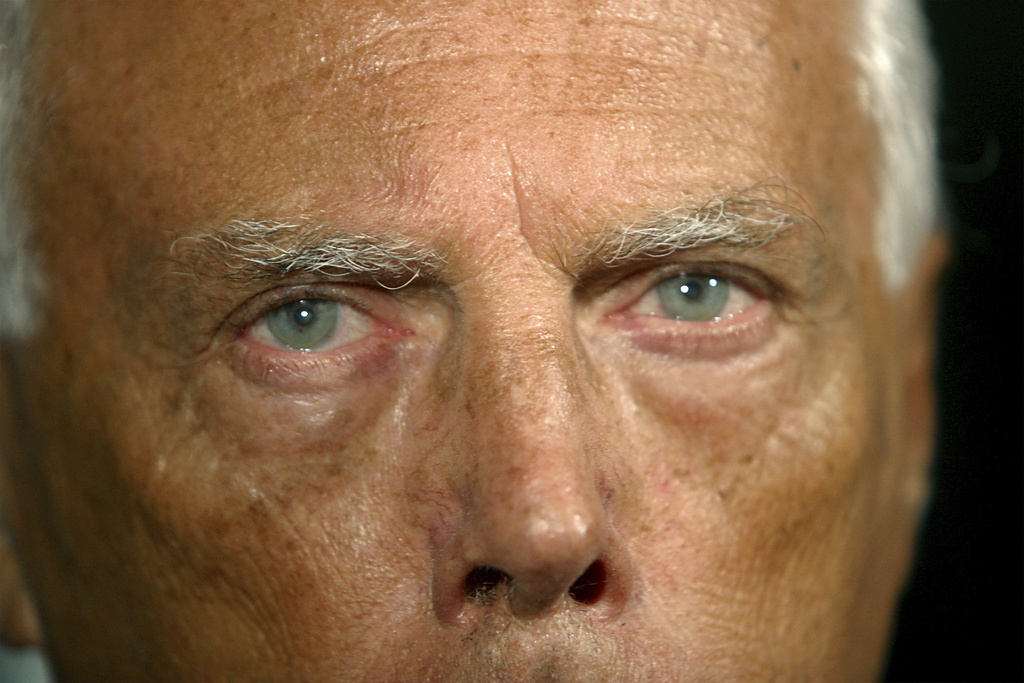 This May 5, 2004 photo shows Italian designer Giorgio Armani in Rome. (Giulio Napolitano/LaPresse via AP)