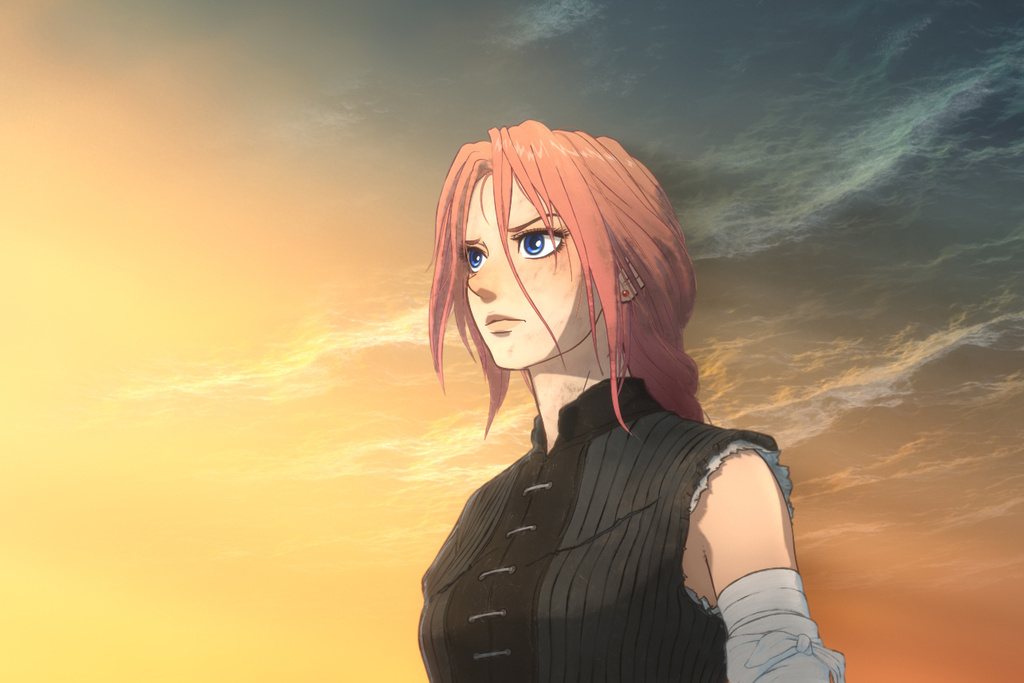 This image released by Sony Pictures Classics shows the character Scarlet in a scene from the animated film "Scarlet." (Sony Pictures Classics via AP)