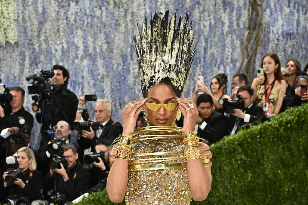 Ciara arrives at The Metropolitan Museum of Art's Costume Institute benefit gala celebrating the opening of the "Costume Art" exhibition on Monday, May 4, 2026, in New York. (Photo by Evan Agostini/Invision/AP)