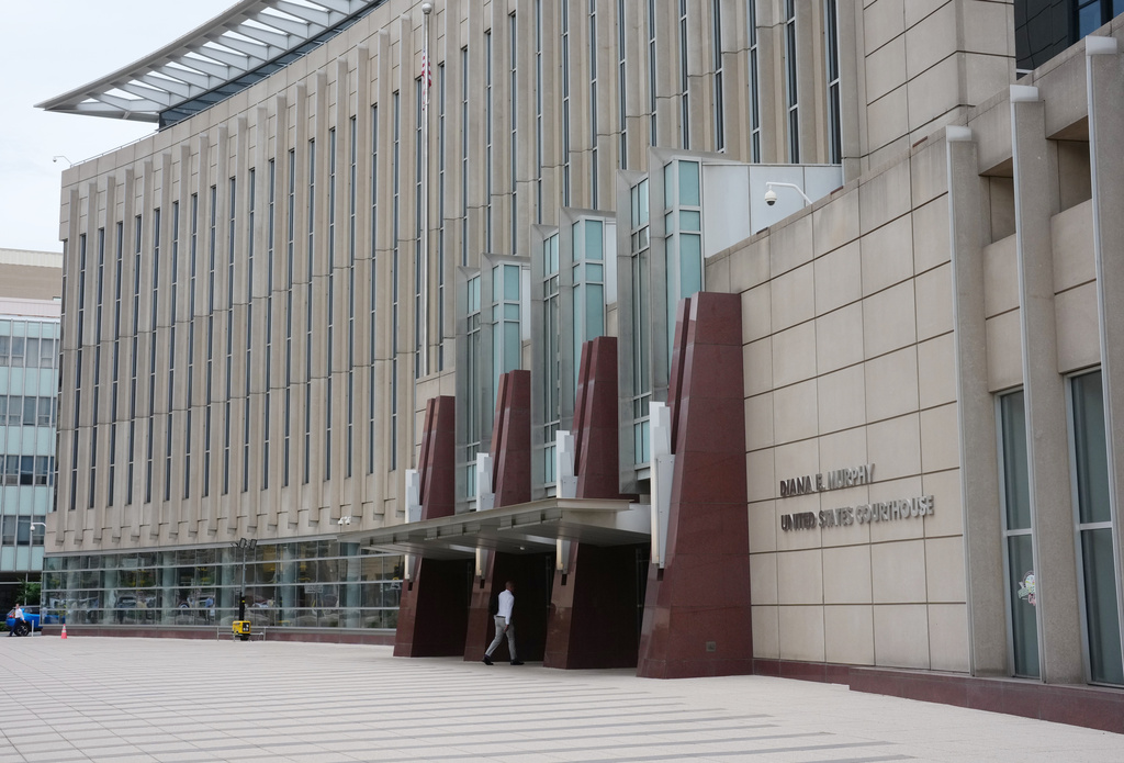 The exterior of the Diana E. Murphy United States Courthouse is shown on Thursday, June 11, 2026 in Minneapolis. (Alex Kormann/Minnesota Star Tribune via AP)