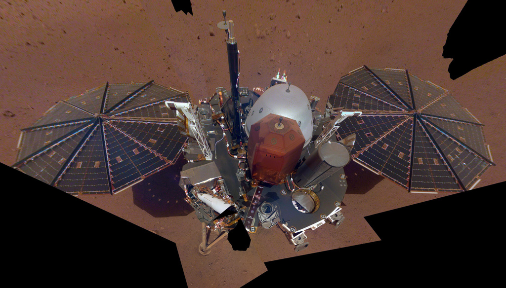 FILE - This Dec. 6, 2018 image made available by NASA shows the InSight lander. (NASA via AP)