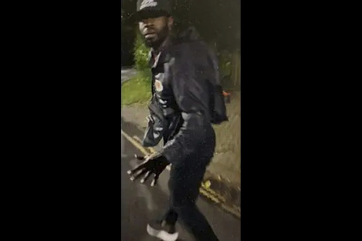 This image issued on Thursday July 11, 2024 by Avon and Somerset Police shows a man they want to speak to after two suitcases appearing to contain human remains were found at the Clifton Suspension Bridge in Bristol, south west England. Police found two suitcases believed to contain human remains after responding to reports of a man acting suspiciously on a bridge. (Avon and Somerset Police via AP)