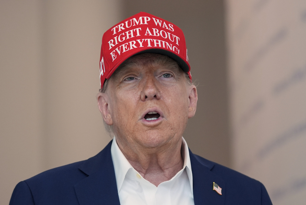 President Donald Trump speaks at The People's House museum, Friday, Aug. 22, 2025, in Washington. (AP Photo/Evan Vucci)