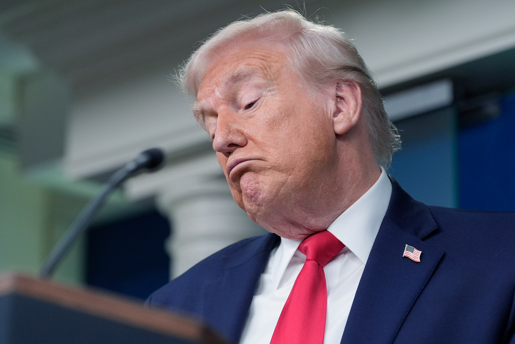 President Donald Trump speaks in the James Brady Press Briefing Room at the White House, Tuesday, Jan. 20, 2026, in Washington. (AP Photo/Alex Brandon)