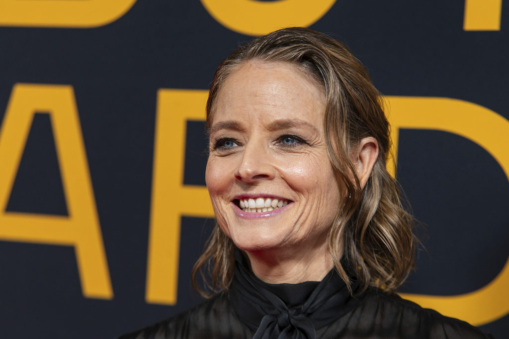 Jodie Foster arrives on the red carpet for the TIFF Tribute Awards at the Toronto International Film Festival in Toronto, Sunday, Sept. 7, 2025. (Laura Proctor/The Canadian Press via AP)