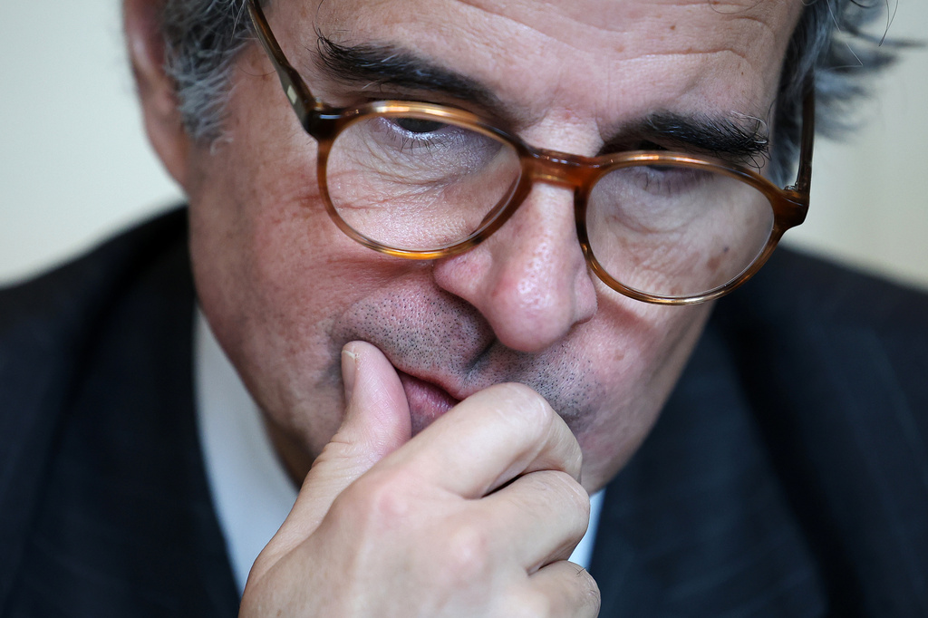 Director General of the International Atomic Energy Agency (IAEA) Rafael Grossi pauses while speaking during a press conference in Seoul, South Korea, Wednesday, April 15, 2026. (Kim Hong-Ji/Pool Photo via AP)