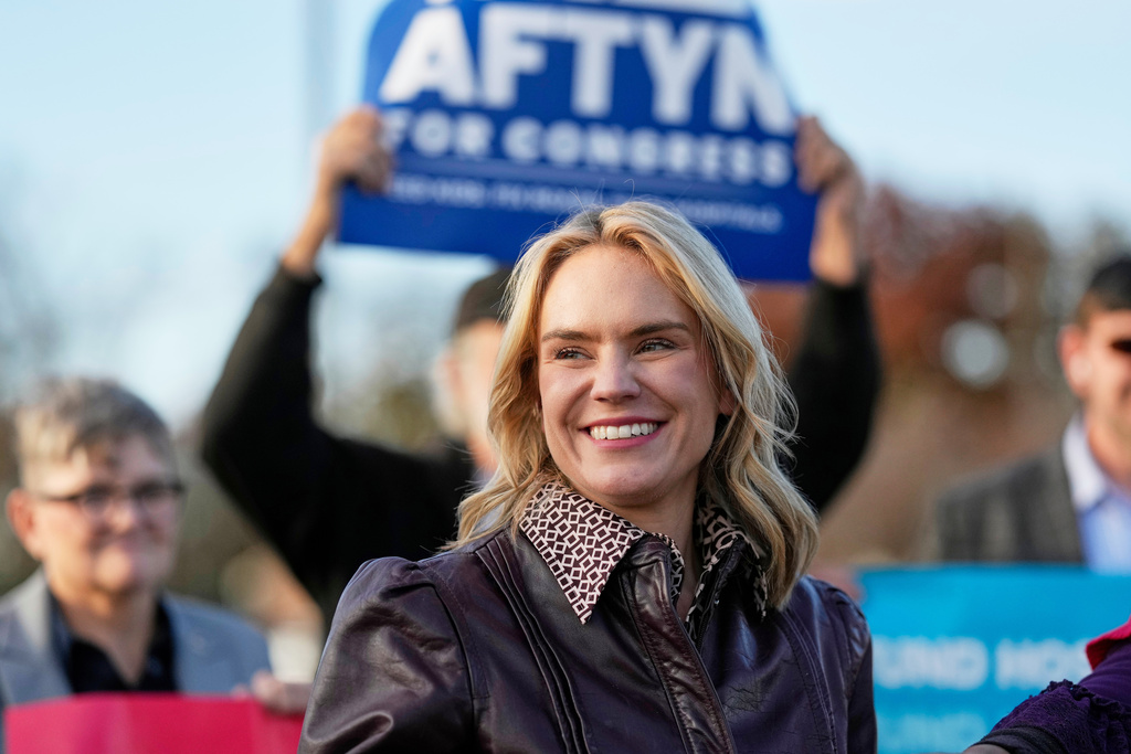 FILE - Democratic congressional candidate State Rep. Aftyn Behn, D-Nashville, attends a campaign event during the special election for the seventh district, Nov. 13, 2025, Nashville, Tenn. (AP Photo/George Walker IV, File)