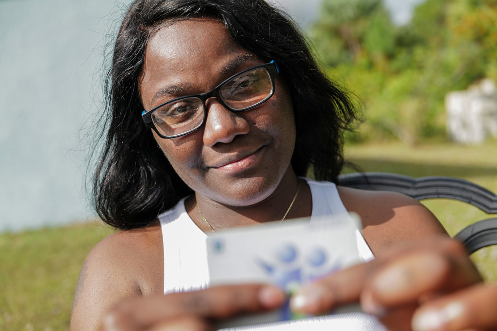 Jade Grant poses for a portrait, Dec 18, 2025, in Orlando, Fla. (AP Photo/Kevin Kolczynski)