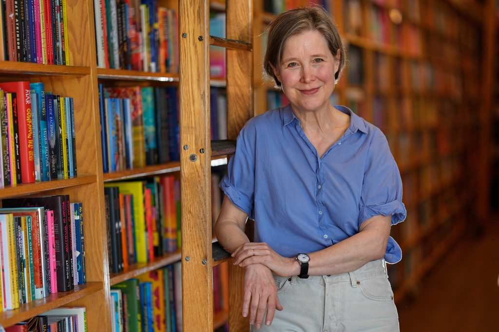 Author Ann Patchett poses for a portrait at her bookstore in Nashville, Tenn., on April 22, 2026. (AP Photo/George Walker IV)