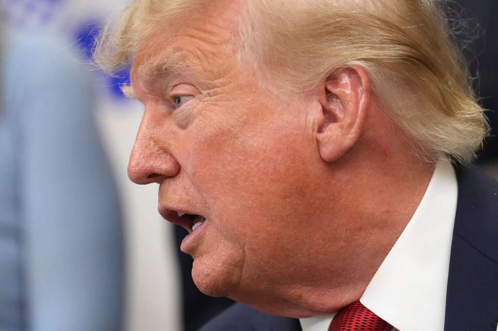 President Donald Trump speaks during an event about healthcare in the Oval Office of the White House, Friday Sept. 18, 2026, in Washington. (AP Photo/Jacquelyn Martin)
