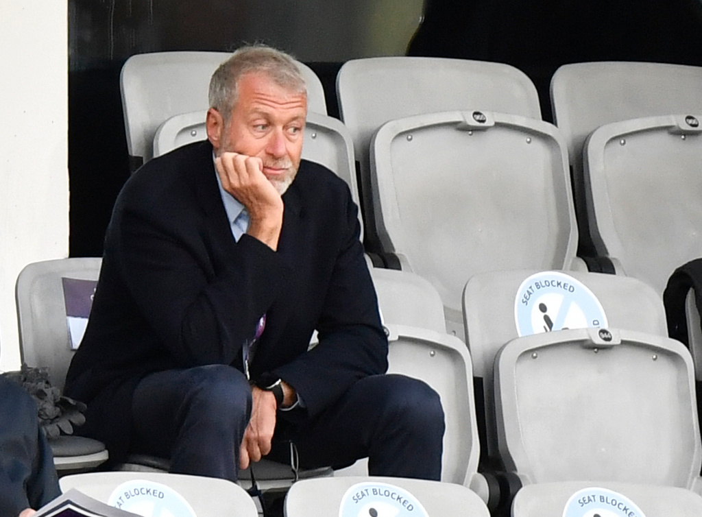 FILE - Chelsea's soccer club owner Roman Abramovich attends the UEFA Women's Champions League final soccer match against FC Barcelona in Gothenburg, Sweden, May 16, 2021. (AP Photo/Martin Meissner, File)