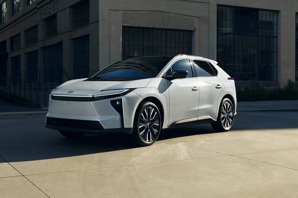 This photo provided by Toyota shows the 2026 bZ. The 2026 Toyota bZ isn't flashy, but a comfortable cabin and intuitive tech make it a great daily driver. (Courtesy of Toyota Motor Sales U.S.A. via AP)