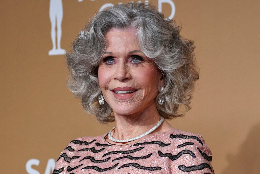 FILE - Jane Fonda appears at the 31st annual Screen Actors Guild Awards in Los Angeles on Feb. 23, 2025. (Photo by Jordan Strauss/Invision/AP, File)