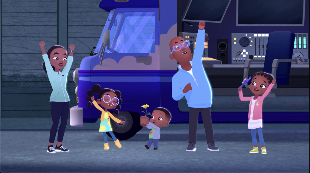 This image released by PBS Kids shows a scene from "Weather Hunters." (PBS Kids via AP)