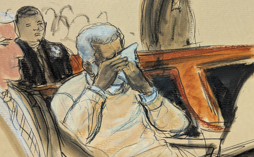 In this courtroom sketch, Sean Diddy Combs breaks down and cries during the playing of a video about his life during his sentencing hearing in Manhattan federal court, Friday, Oct. 3, 2025, in New York. (Elizabeth Williams via AP) In this courtroom sketch, Sean Diddy Combs breaks down and cries during the playing of a video about his life during his sentencing hearing in Manhattan federal court, Friday, Oct. 3, 2025, in New York. (Elizabeth Williams via AP)