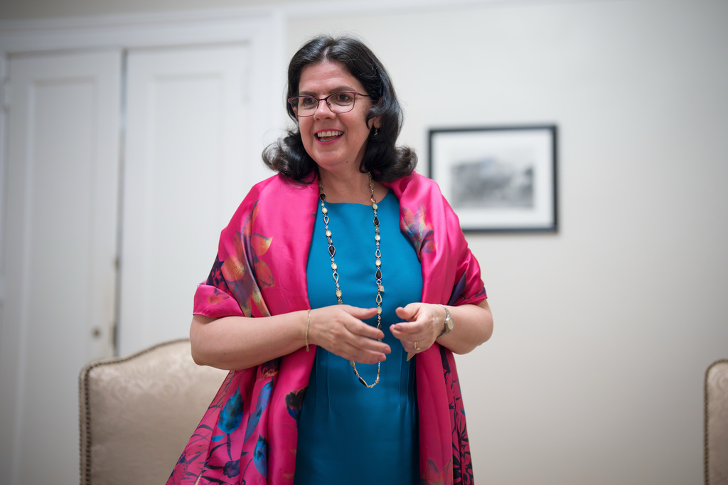 Chargé d'Affaires of the Embassy of Cuba Lianys Torres Rivera, speaks with The Associated Press at the mission in Washington, Tuesday, June 9, 2026. (AP Photo/J. Scott Applewhite)