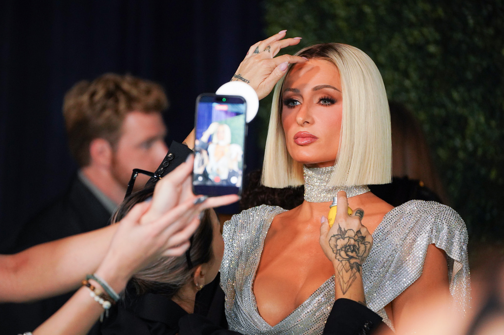 Paris Hilton arrives at the MTV Video Music Awards on Sunday, Sept. 27, 2026, at the Peacock Theater in Los Angeles. (Photo by Jordan Strauss/Invision/AP)