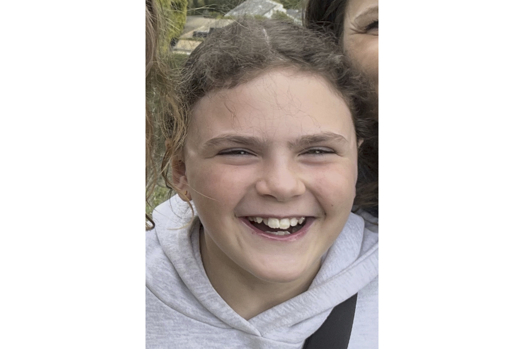 In this undated photo provided by the Moyski family, Harper Moyski, who was killed in a school shooting in Minneapolis on Wednesday, Aug. 27, 2025, smiles for a photo. (Moyski Family via the AP)