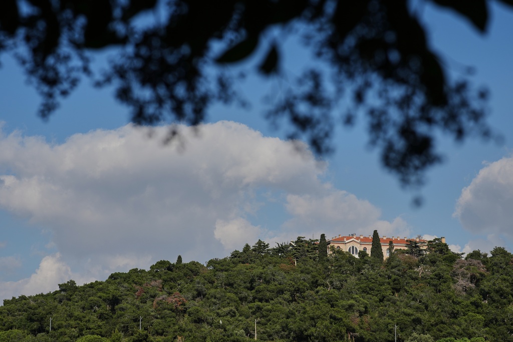 View of the Christian Orthodox Holy Trinity monastery, place of the Halki Theological school, in Heybeliada island, Istanbul, Turkey, Friday, Nov. 14, 2025. (AP Photo/Francisco Seco)