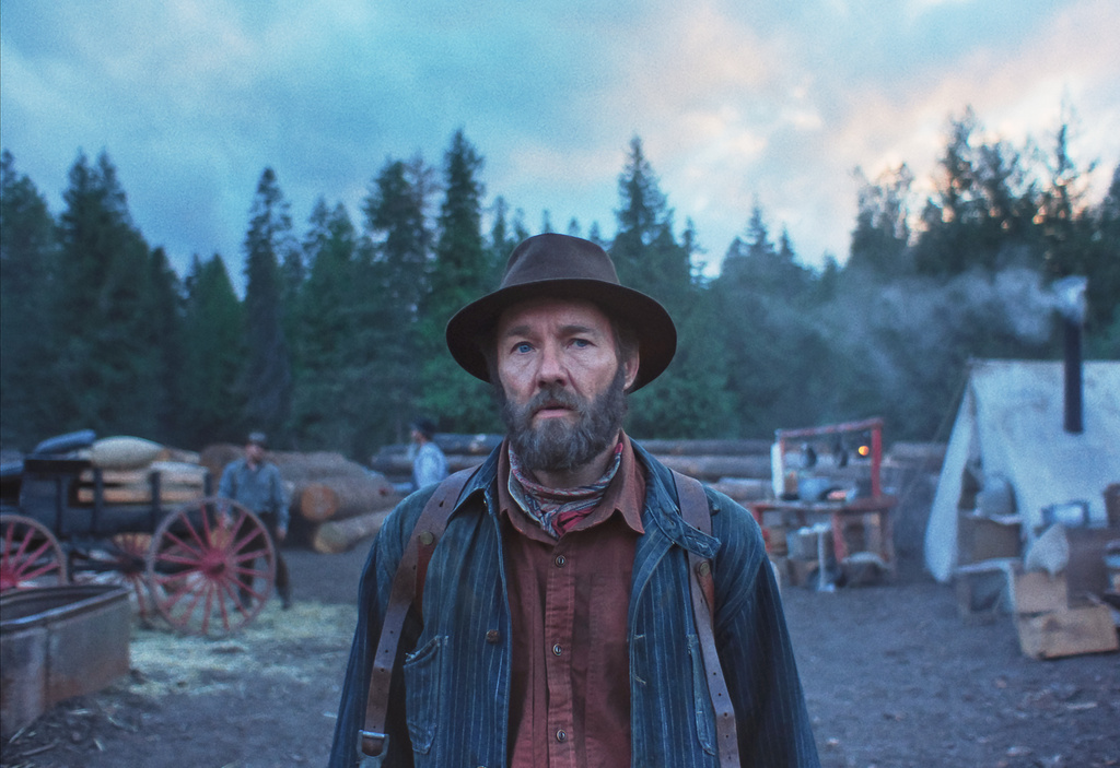 This image released by Netflix shows Joel Edgerton in a scene from "Train Dreams." (Netflix via AP)