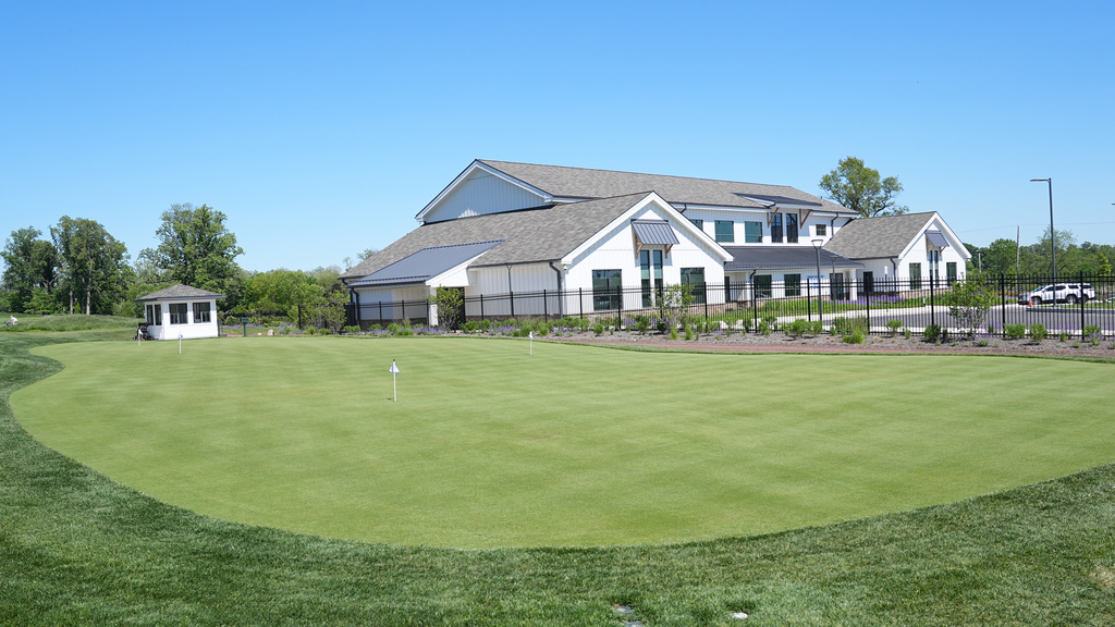 Shown is the TGR Learning Lab and putting green at the Cobbs Creek Golf Club in Philadelphia, Tuesday, May 12, 2026. (AP Photo/Matt Rourke)