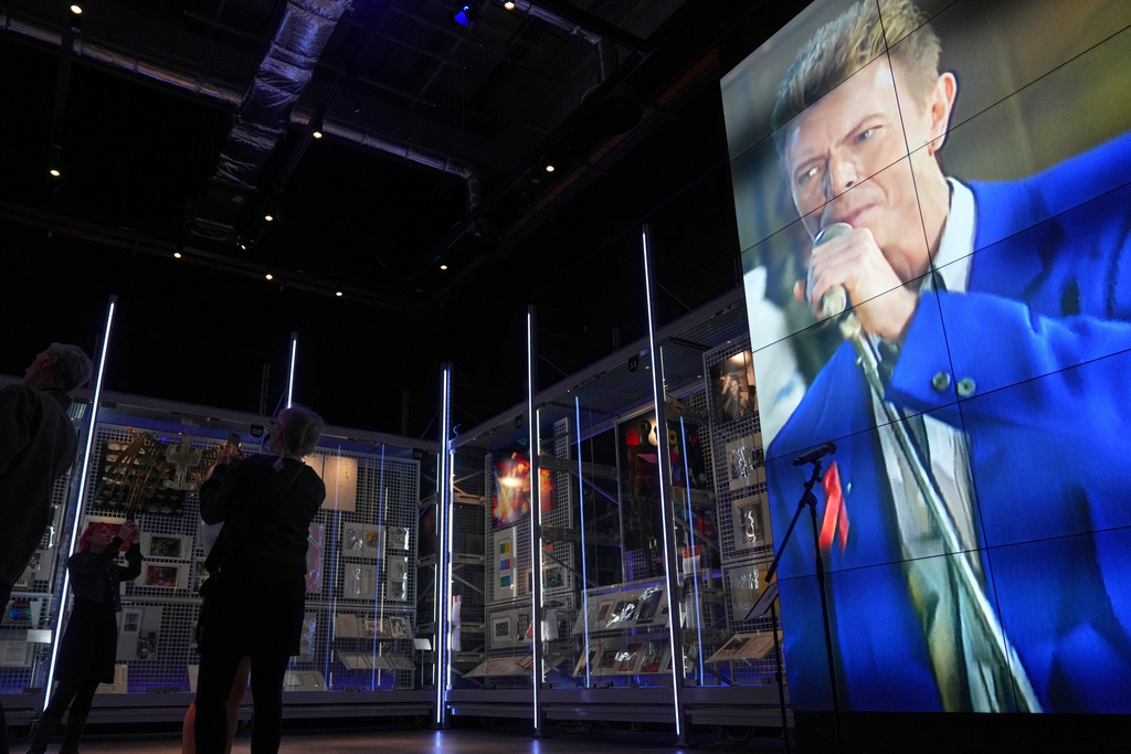 A general view of the David Bowie Centre, a new archive at the V&A East Storehouse in London, Wednesday, Sept. 10, 2025, ahead of its public opening on Saturday. (AP Photo/Joanna Chan)