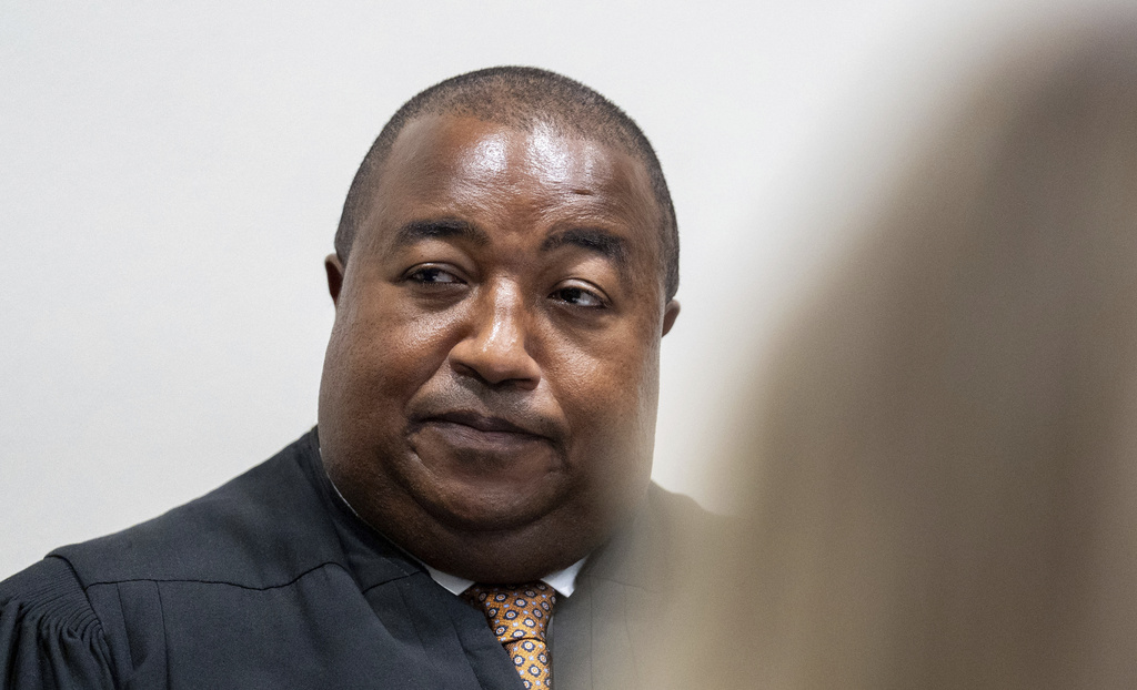 Florida Second Judicial Circuit Judge Stephen Everett listens as potential jurors answer questions during the first day of jury selection for the trial of Donna Adelson on Tuesday, Aug. 19, 2025 in Tallahassee, Fla. Adelson is charged with first-degree murder in the hitman killing of her former son-in-law, Daniel Markel. (Alicia Devine/Tallahassee Democrat via AP, Pool)
